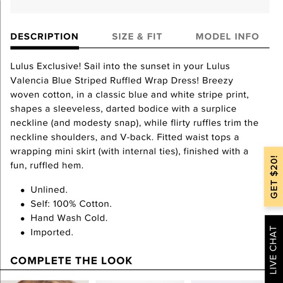 Valencia blue striped ruffle wrap dress - Picture 7 of 7